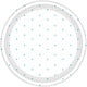 Robin's Egg Blue Dots NPC Round Paper Plates FSC 17cm 8pk
