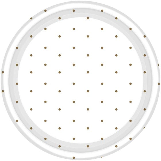 Gold Dots NPC Round Paper Plates FSC 17cm 8pk