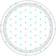 Caribbean Blue Dots NPC Round Paper Plates FSC 17cm 8pk