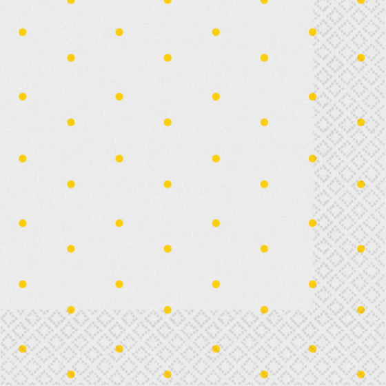 Sunshine Yellow Dots Beverage Napkins 2-Ply FSC 16pk