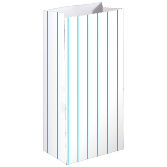 Stripe Paper Treat Bags 13cm x 25cm x 7.5cm 8pk