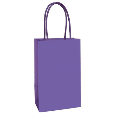 New Purple Paper Kraft Bag FSC 21cm x 13cm x 8cm 8pk