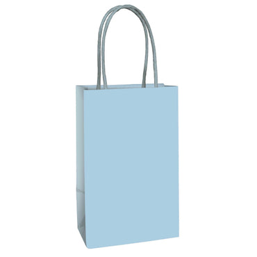 Pastel Blue Paper Kraft Bag FSC 21cm x 13cm x 8cm 8pk
