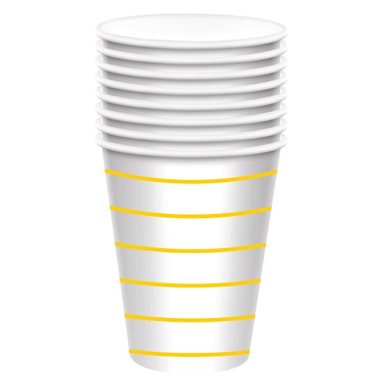 Stripes Paper Cups 266ml 8pk