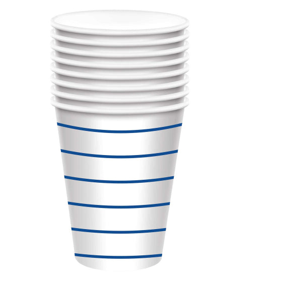 Stripes Paper Cups 266ml 8pk