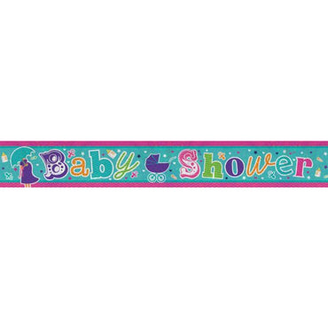 Baby Shower Holographic Banner 2.7m Each