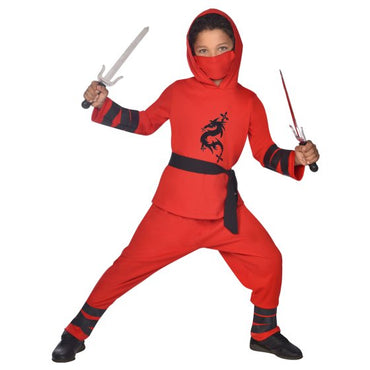 Red Ninja Warrior Boys Costume