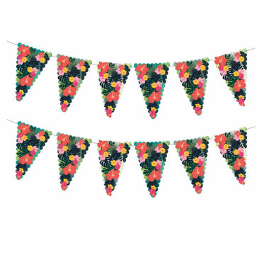 Flamingo Floral Bunting 6m Each