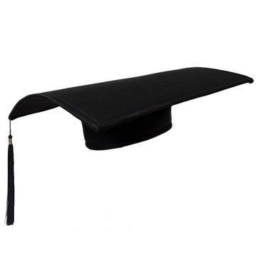Graduation Black Fabric Mortarboard Hat Each