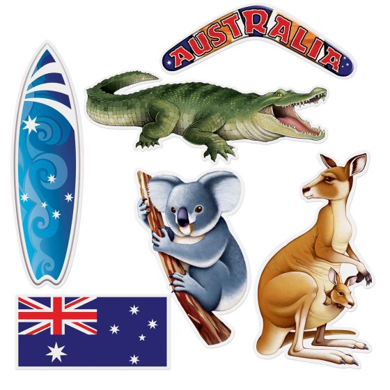Australian Cutouts 6pk