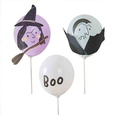 Boo Crew Vampire & Witch Balloon Bundle 5pk