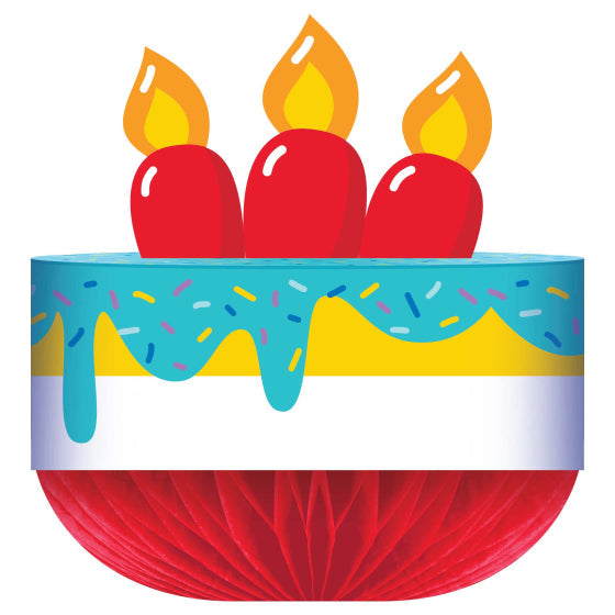 Bubbly Birthday Honeycomb Centrepiece 24cm x 22cm Each