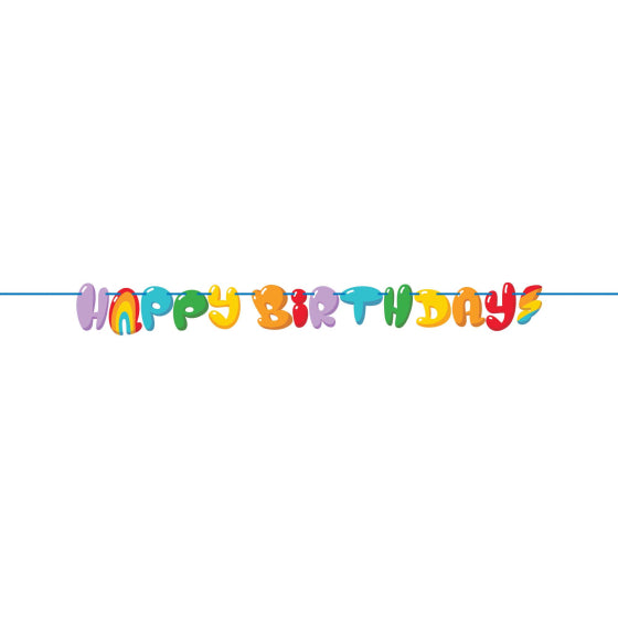 Bubbly Birthday Letter Banner 15cm x 208cm Each