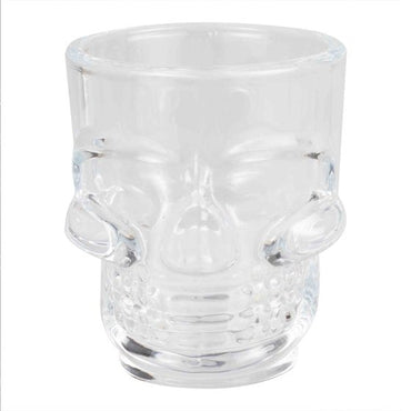 Deadly Soiree Glass Skull Party Shot Glasses 7cm 4pk