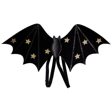 Fancy Dress Black & Gold Bat Wings