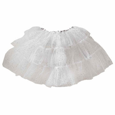 Fancy Dress White & Silver Sparkle Fairy Princess Costume Tutu 3-5 Years