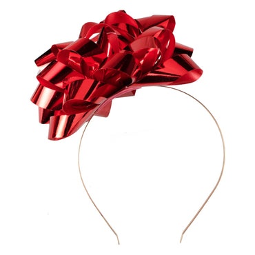 Merry & Bright Present Bow Christmas Headband 13cm Each