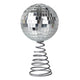 Merry & Bright Silver Disco Ball Tree Topper Each