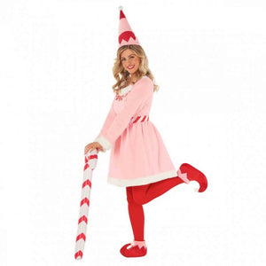Christmas Elf Pink Dress Women's Costume