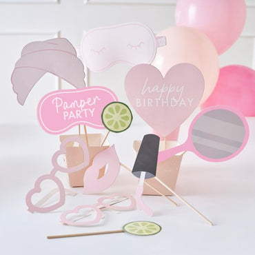 Pamper Party Photobooth Props 10pk