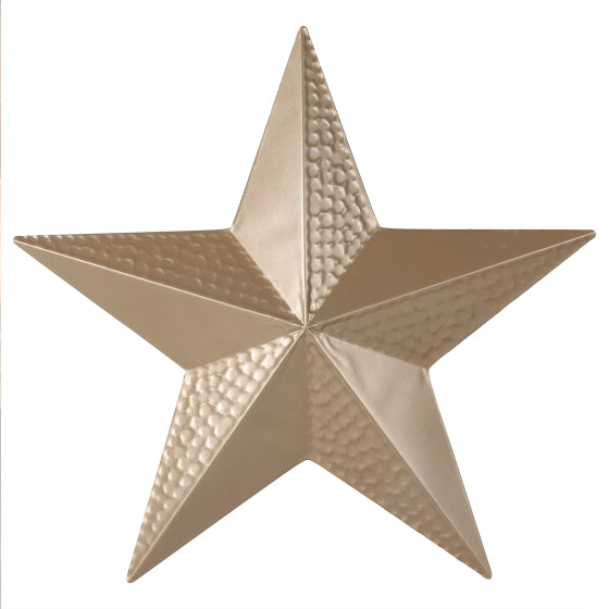 Velvet Luxe Hammered Metal Gold Star Decoration 35cm Each
