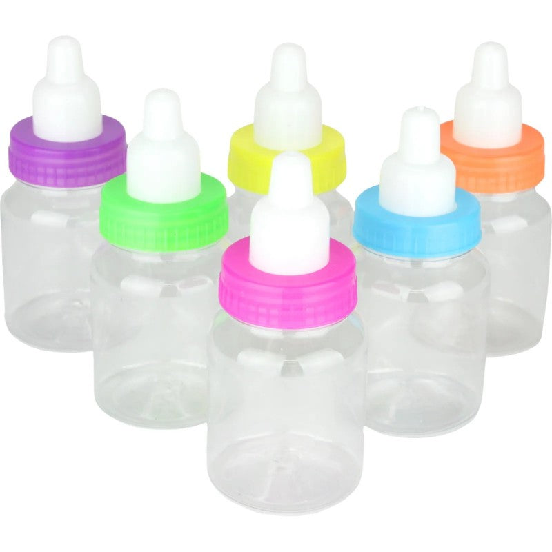 Baby Shower Bottles Multi-colored Favor Containers 6pk