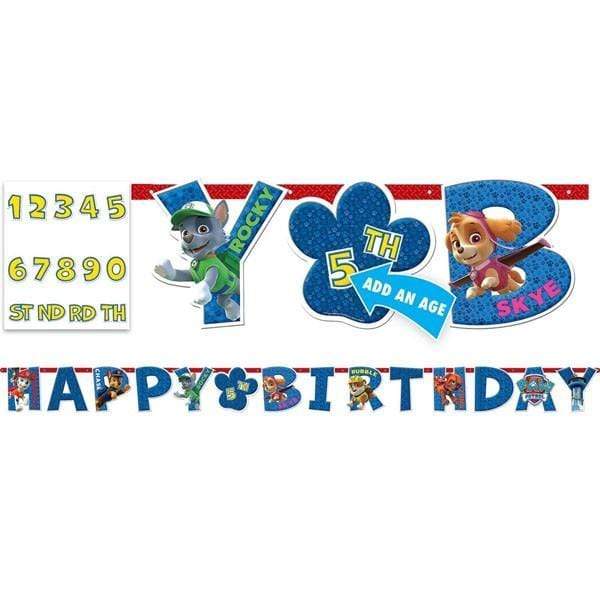 Paw Patrol Add-An-Age Banner 3.2m x 25.4cm
