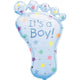 It's A Boy Foot SuperShape Foil Balloon 58cm x 82cm - Party Savers