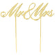 Cake Topper Mr and Mrs Gold Mirrored Plastic - Party Savers