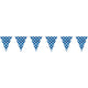Royal Blue Dotty Flag Banner 3.6m - Party Savers