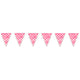 Bright Pink Dotty Flag Banner 3.6cm - Party Savers