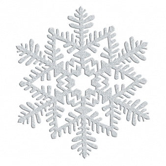 Silver Glittered Plastic Snowflake 16cm - Party Savers