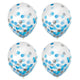 Blue & Silver Confetti Latex Balloon 30cm 6pk - Party Savers