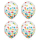 Multi-Coloured Confetti Latex Balloon 30cm 6pk - Party Savers