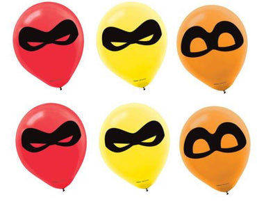 Incredibles 2 Latex Balloons 30cm 6pk - Party Savers