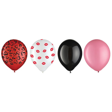 Valentine's Day Latex Balloons 30cm 15pk