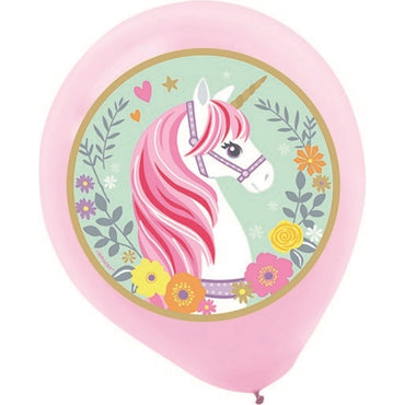 Magical Unicorn Latex Balloons 30.4cm 5pk - Party Savers