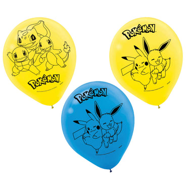 Pokemon Classic 30cm Latex Balloons 6pk - Party Savers