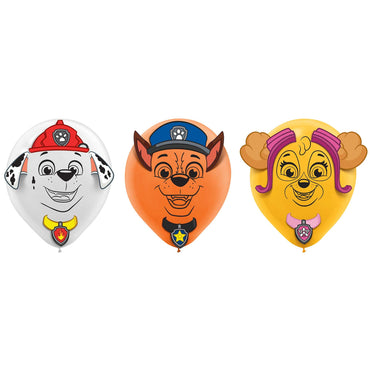 Paw Patrol Adventures Paper Adhesive Add-ons & Latex Balloons 30cm 6pk - Party Savers