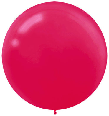 Apple Red Latex Balloons 60cm 4pk