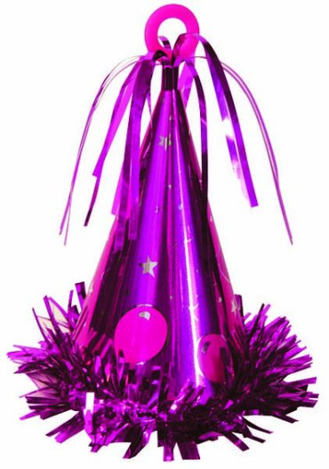 Hot Pink Party Hat Balloon Weight Each