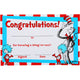 Dr. Seuss Cat in the Hat Certificate 36pk - Party Savers