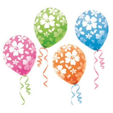 Hibiscus Latex Balloons 30.4cm 15pk - Party Savers