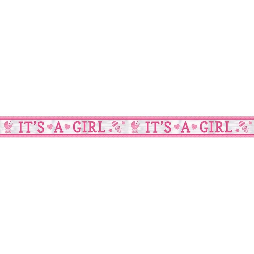Baby Girl Banner - Foil - Party Savers
