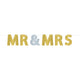 Mr & Mrs Glitter Letter Paper Banner - Party Savers