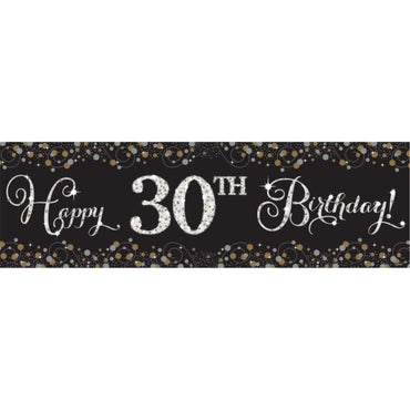 Sparkling Celebration Add Any Age Giant Plastic Banner Kit - Party Savers