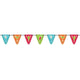 Fiesta Mini Paper Pennant Flag Banner - Party Savers