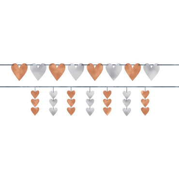 Navy Bride Hearts Banners Kit 2pk - Party Savers