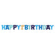 1st Birthday Blue Foil Letter Banner  Each - Party Savers