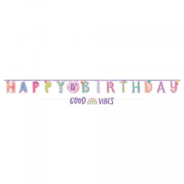 Girl-Chella Birthday Jumbo Add-An-Age Letter Banner Kit Each - Party Savers